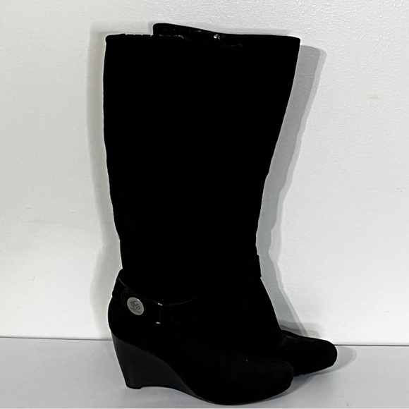 BCBG Generation Black Suede Boots - Picture 2 of 6